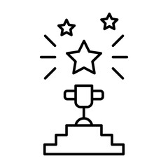 Shining Success Vector Line Icon Design