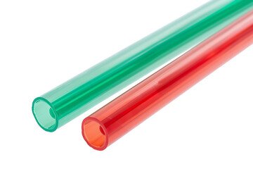 plastic paper straw isolated on a transparent background 