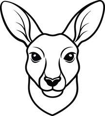 Kangaroo Head Vector Illustration
