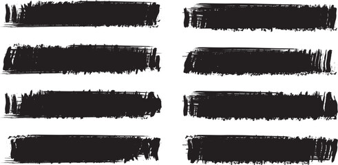 Obraz premium black brush strock set 
