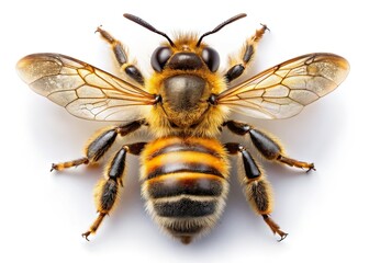 Honey Bee Macro, Pollination, Low Light, Nature's Beauty