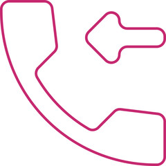 Incoming phone call outline icon