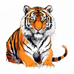 Obraz premium the AI Image Generator, Detailed Illustration of a Majestic Tiger