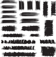 black brush strock set 