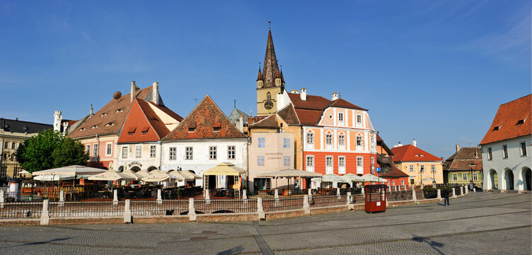 Small Square of Sibiu, Transylvania, Romania