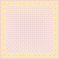 Hijab scarf flower abstract pattern.Ethnic geometric ornament with frame motif border hijab pattern.Design for fabric,print,scarves,shawl,kerchief,bandana,clothing,pareo,pillows,tablecloth,decoration.