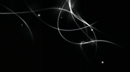 Abstract light trails on a black background creating a sense of movement and elegance
