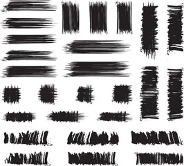 black brush strock set 
