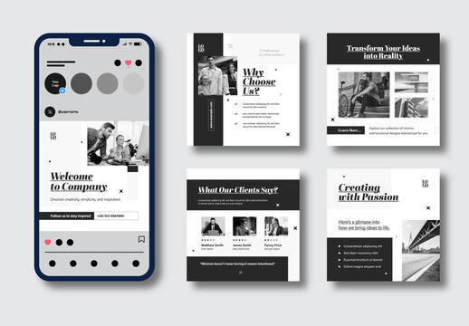 Modern Minimalist Social Media Post Template