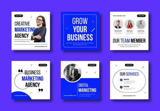 Modern Marketing Agency Social Media Template for Business Growth
