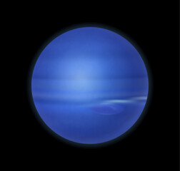 Solar system planet, neptune celestial body isolated. Vector realistic astrology theme, children book about outer space. Galaxy and universe exploration and cosmic design for game or posters