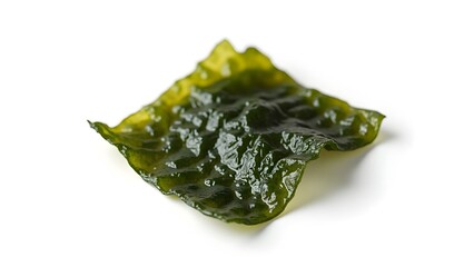 nori dried seaweed isolated pure white background
