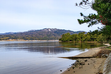 Serene View of Aso Sea at Amanohashidate, Kyoto, Japan