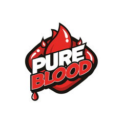 text '' pre blood'' on white background 