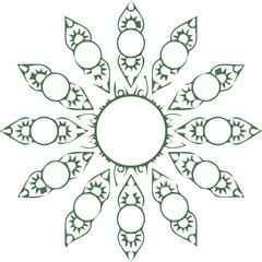 Beautiful flower art and mandala vector design