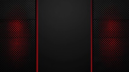 Dark color gradient background, red lights on grainy black backdrop, noise texture effect, webpage header design