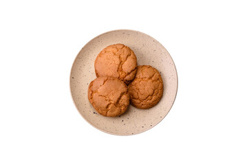 Sweet round crispy lemon cookies