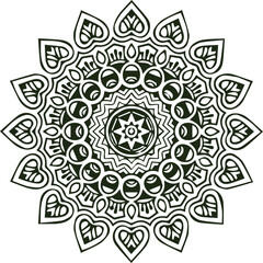 Beautiful flower art and mandala vector design