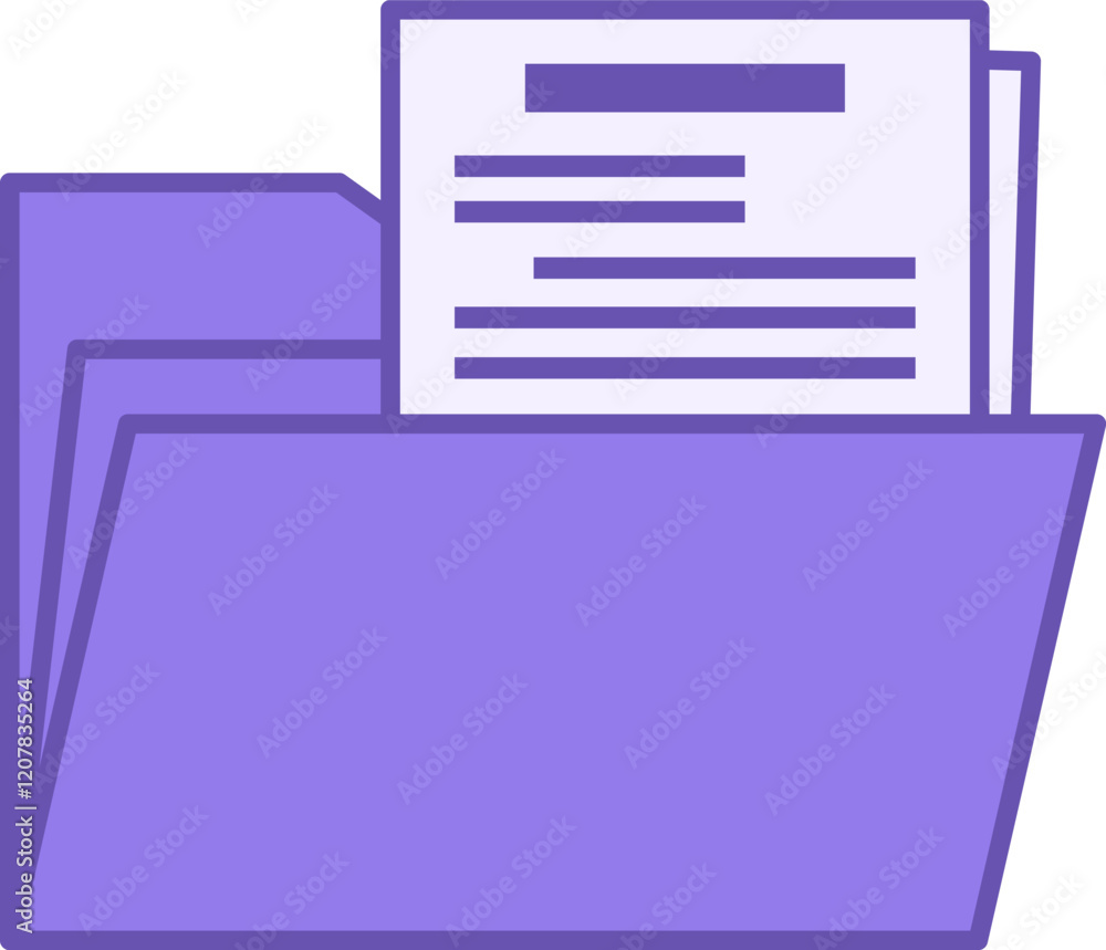 Poster colored document icon. vector icon. open document folder. office concept