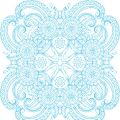 Beautiful flower art and mandala vector design