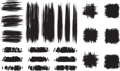 black brush strock set 