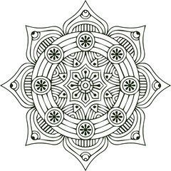 Beautiful flower art and mandala vector design