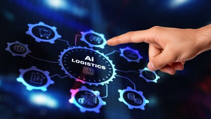 AI Machine learning. Science and artificial intelligence technology