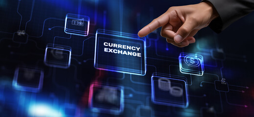 Currency Exchange Market Financial concept. Universal financial background