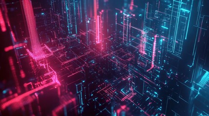 Obraz premium Abstract digital technology background. Network connection. Network concept