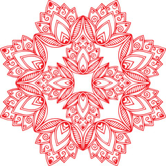 Beautiful flower art and mandala vector design