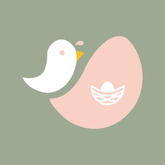 Minimalist bird logo design with modern typography