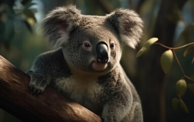 Obraz premium Koala in a Eucalyptus Tree