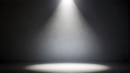 Empty Stage with Focused Beam of Light