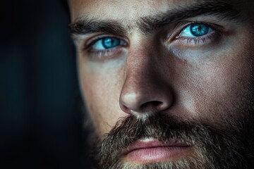 Obraz premium Portrait of a young man with blue eyes