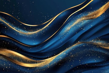 Abstract Blue Design with Flowing Shapes, Gradient Textures, and Futuristic Artistic Patterns for Modern Visual Appeal
