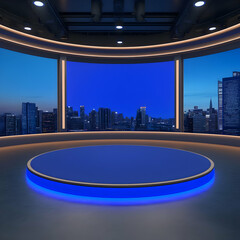 Fototapeta premium 3D Night City Studio Background