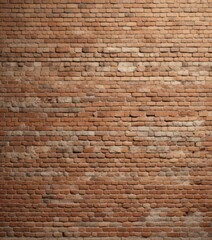 Fototapeta premium Brick wall with a textured surface and a warm beige color background, rugged, texture