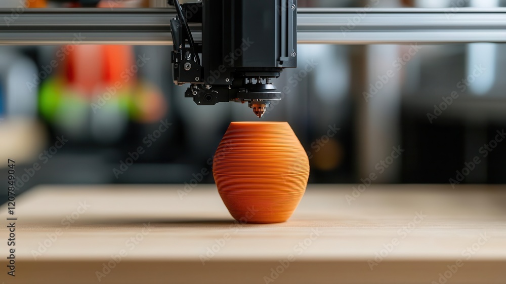 Poster consumer 3d printing. ai-enhanced 3d printing software, optimizing designs for strength, efficiency,