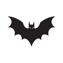 Silhouette of a menacing bat vector art design