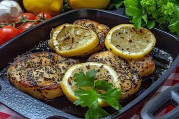 Delicious oven baked fish recipe with zesty lemon and flavorful spices for healthy meals