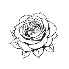 Intricate Rose Vector Graphic
