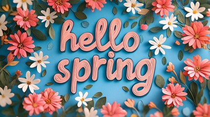 Obraz premium Hello Spring Season.
