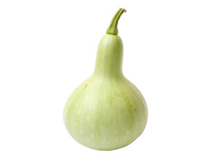 A single bottle gourd isolated on a transparent background