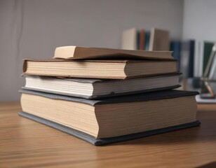 Close-up of two open soft cover books on a desk , bookbinding, close-up, paper