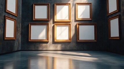 Empty Wall Art Display