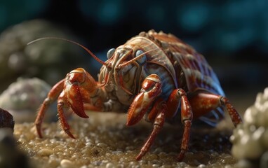 Closeup of a Hermit Crab
