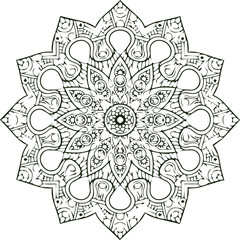 Beautiful flower art and mandala vector design