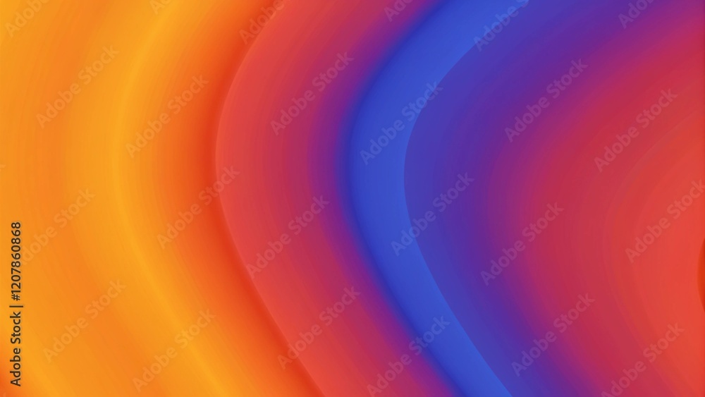 Poster Abstract blurred background blue and pink neon gradient color with wave line texture, futuristic style backdrop with fluid shapes and glowing light pattern for modern digital design concepts