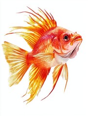 Fototapeta premium Bright Orange and Yellow Fish