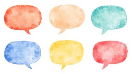 set of speech bubbles